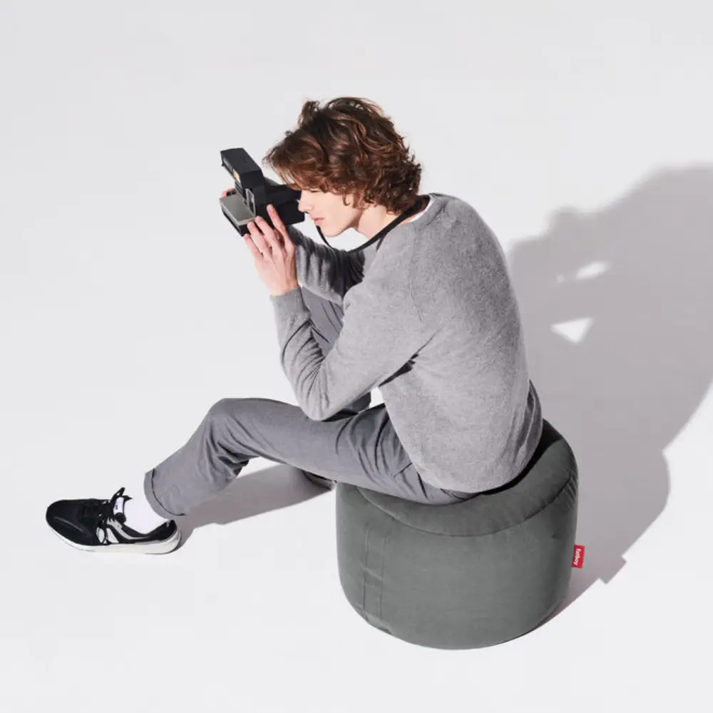 point canvas recycled sittpuff charcoal grey