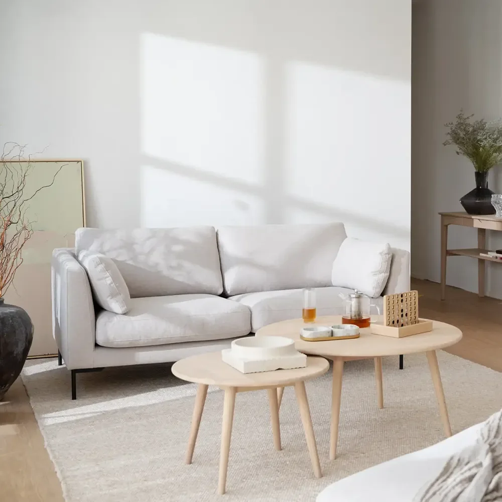 Corwin 2,5-sits soffa tyg Rita Ljusbeige