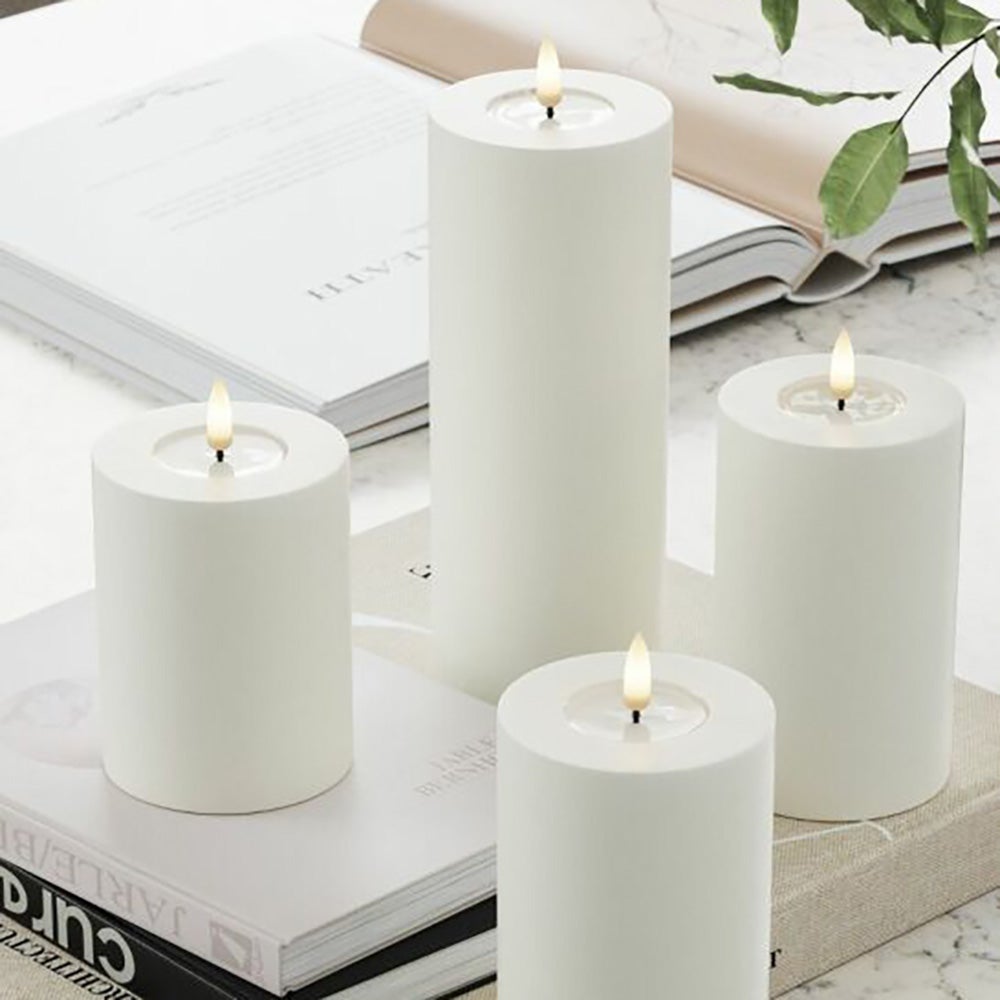 LED blockljus 7,5x20 cm vit