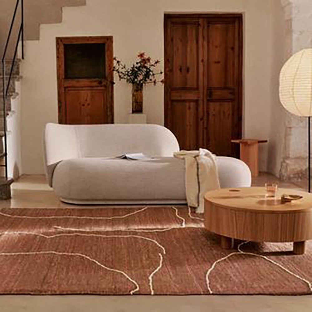 Olles soffbord med förvaring - Ø80 - Natural Oak Veneer