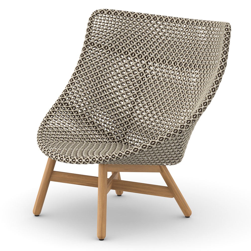 MBRACE loungefåtölj hög teak / konstrotting 