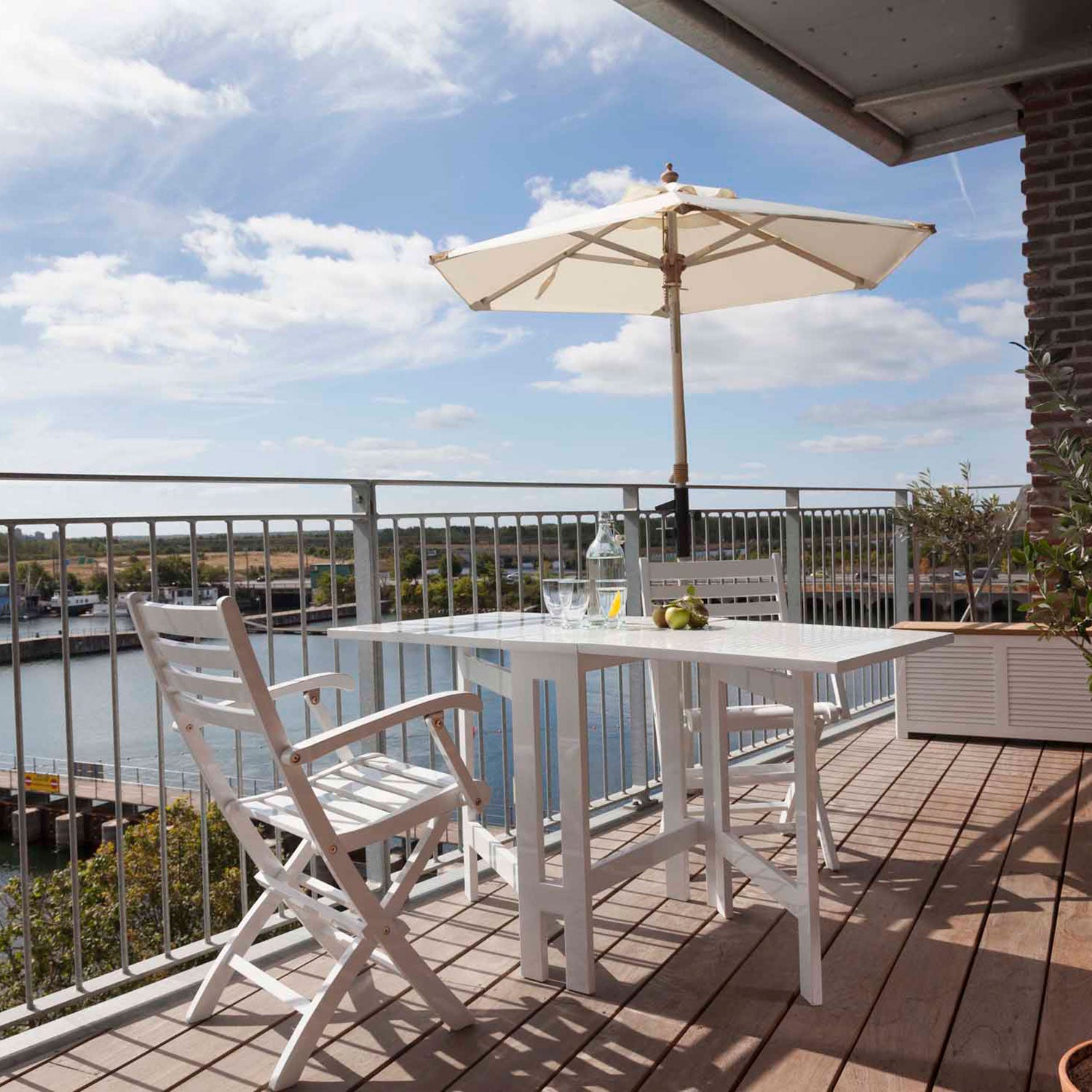 Butterfly balkongbord 65x130 cm vit 