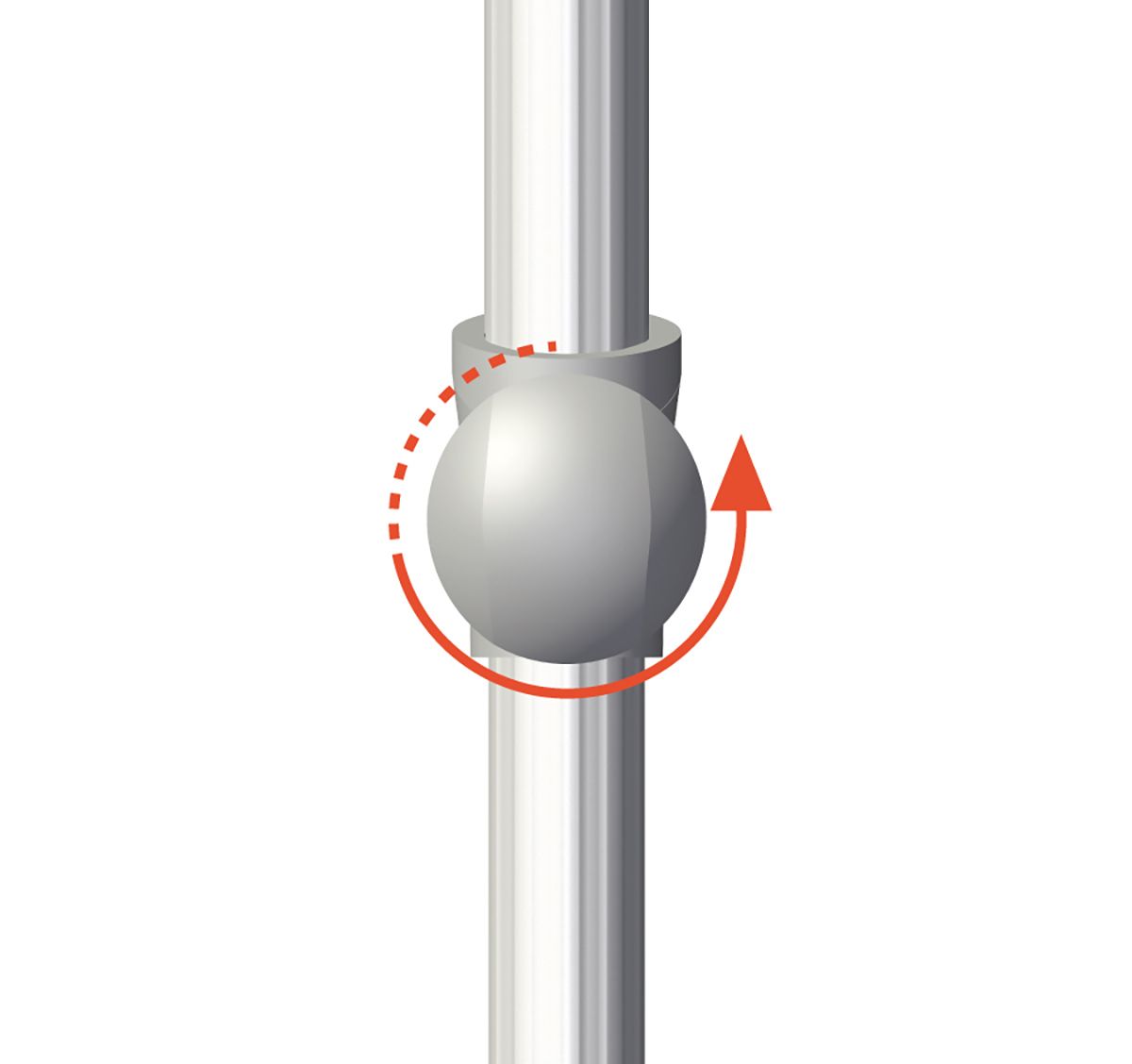 Alu-smart parasoll 200 cm Kat.4 461 Taupe 
