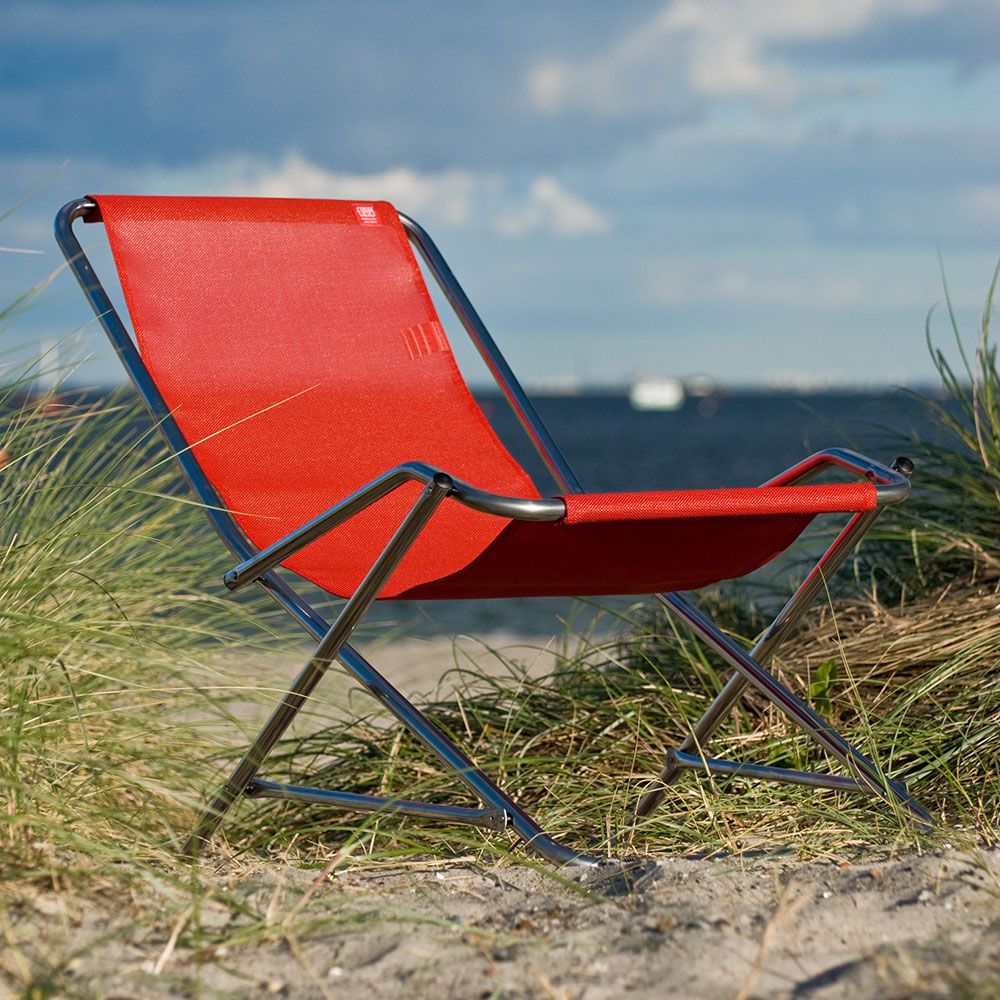 Dondolina solstol vit textilene/aluminium 