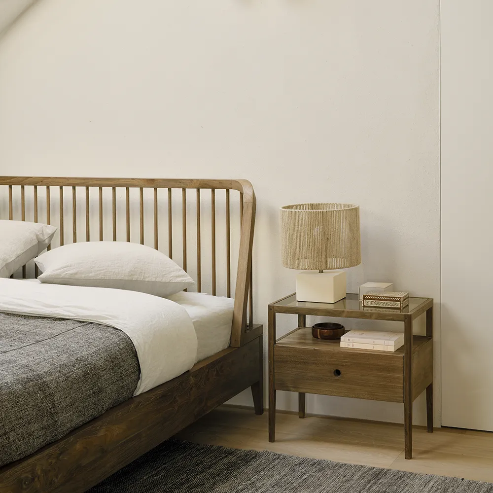 Spindle Sängram 180x200 Teak