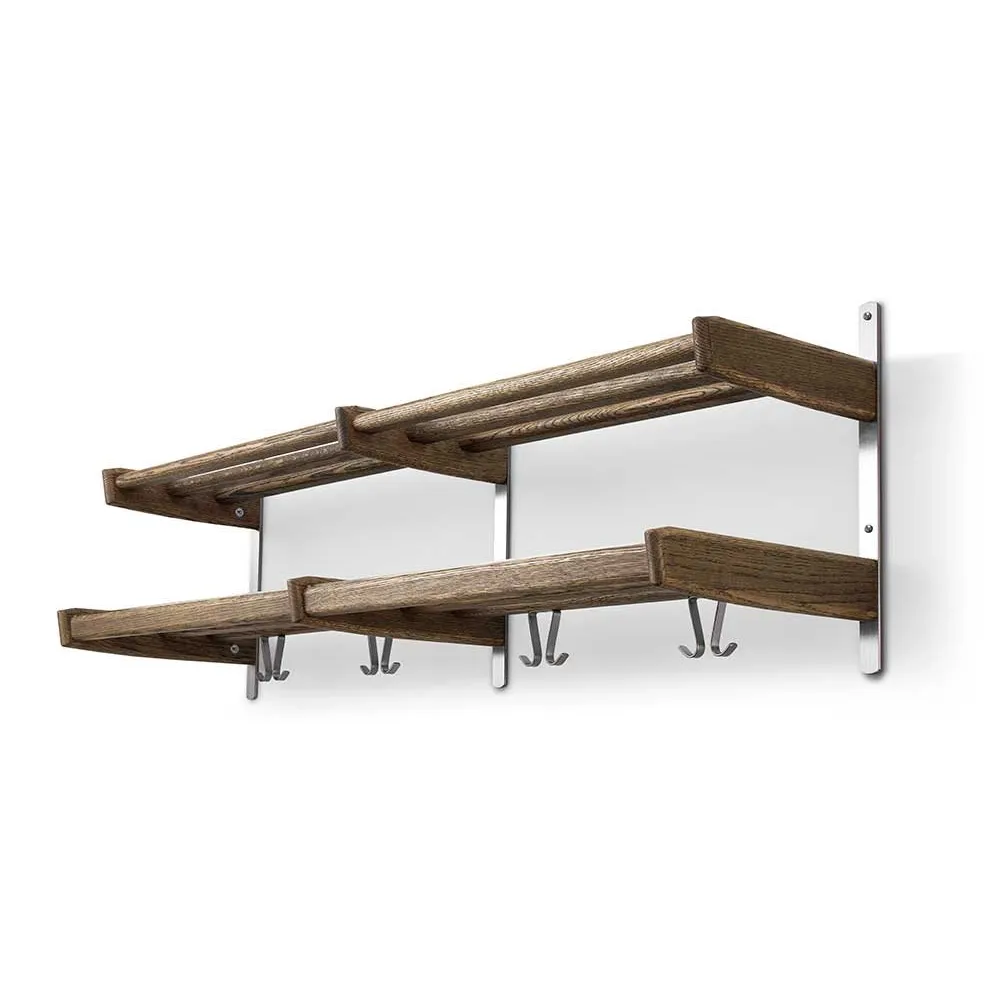 Meja Hatthylla 115 cm 2 hyllplan Rökt Ek