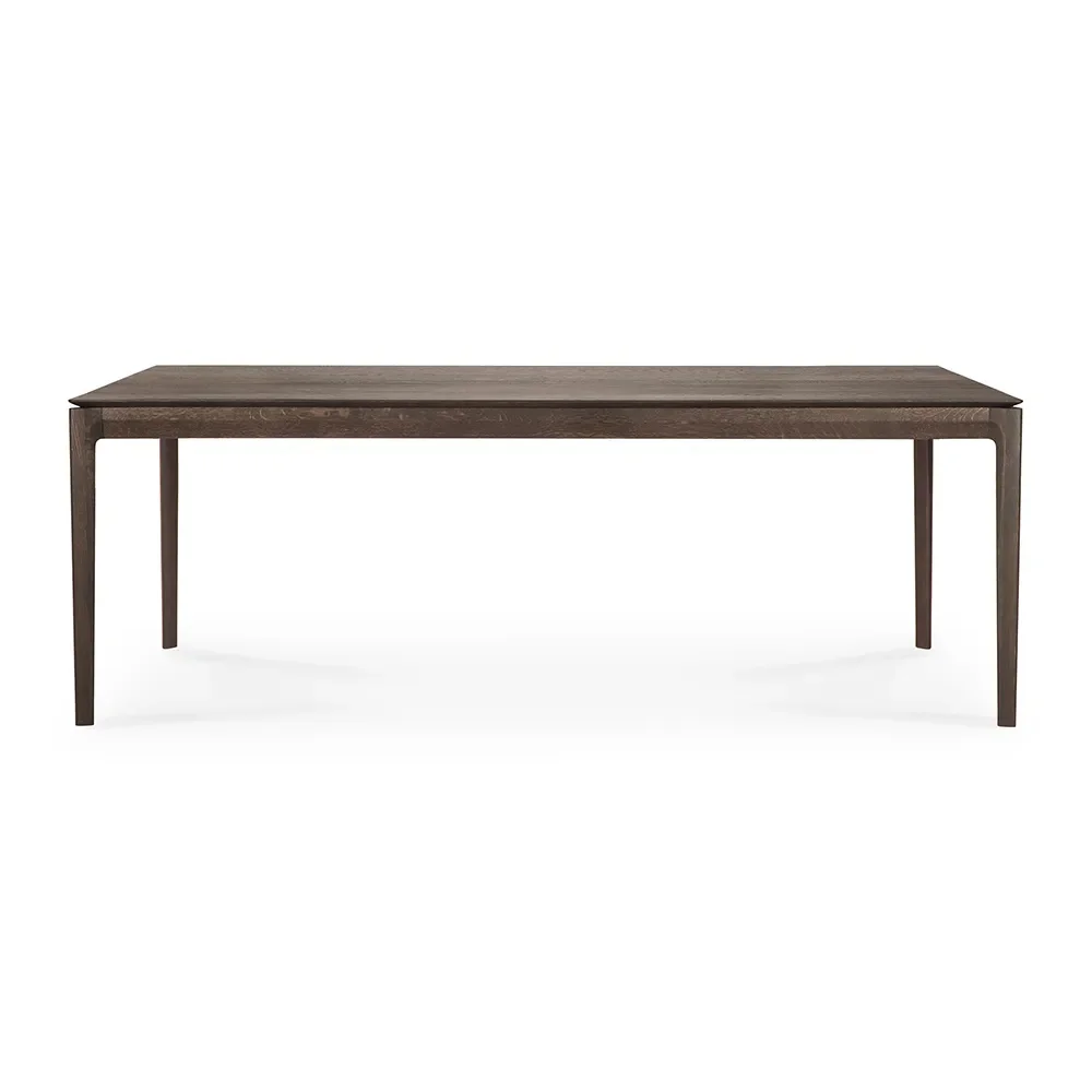 Bok Matbord 95x220 cm Brunlackad ek