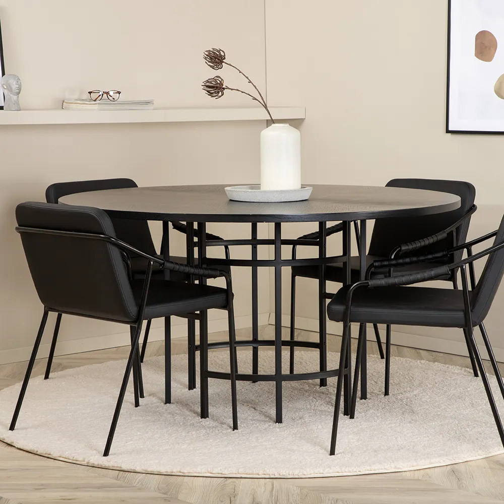 Tvist Matstol Svart PU 2-pack