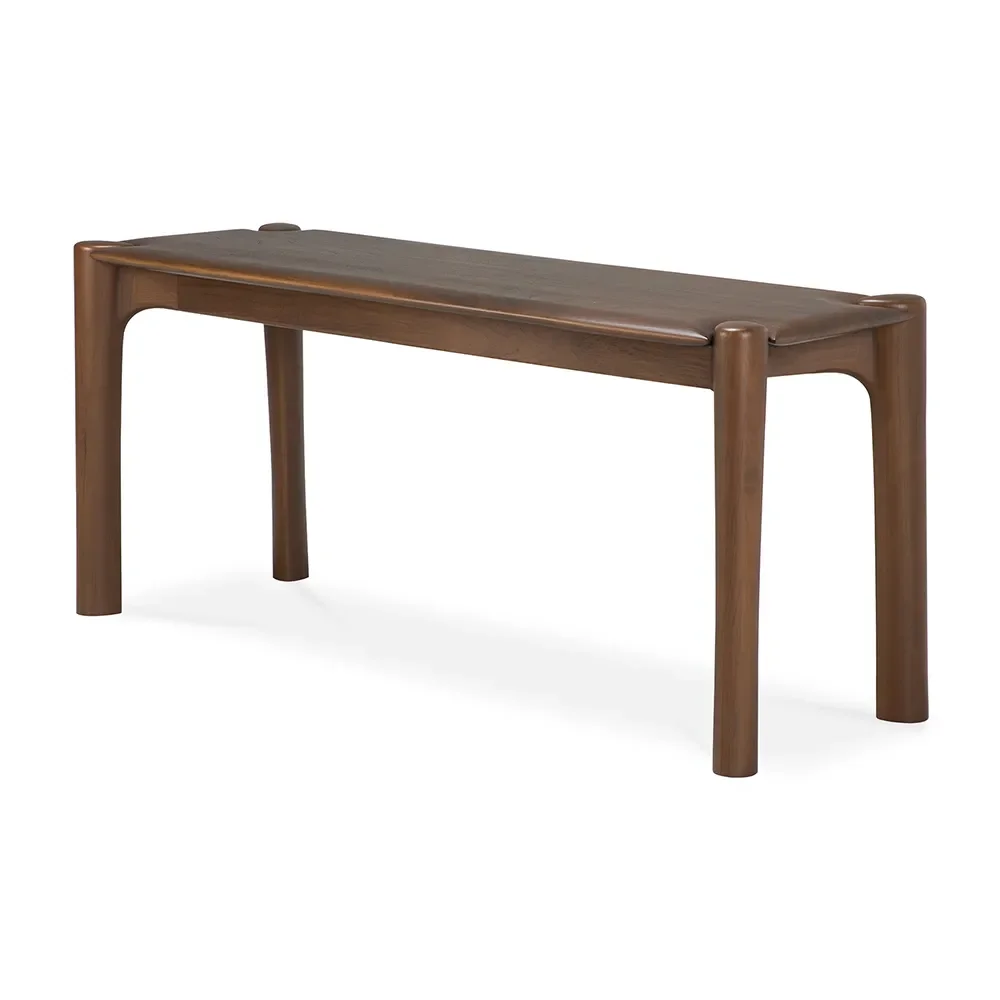 PI Bänk 35x126 cm Brunlackad teak