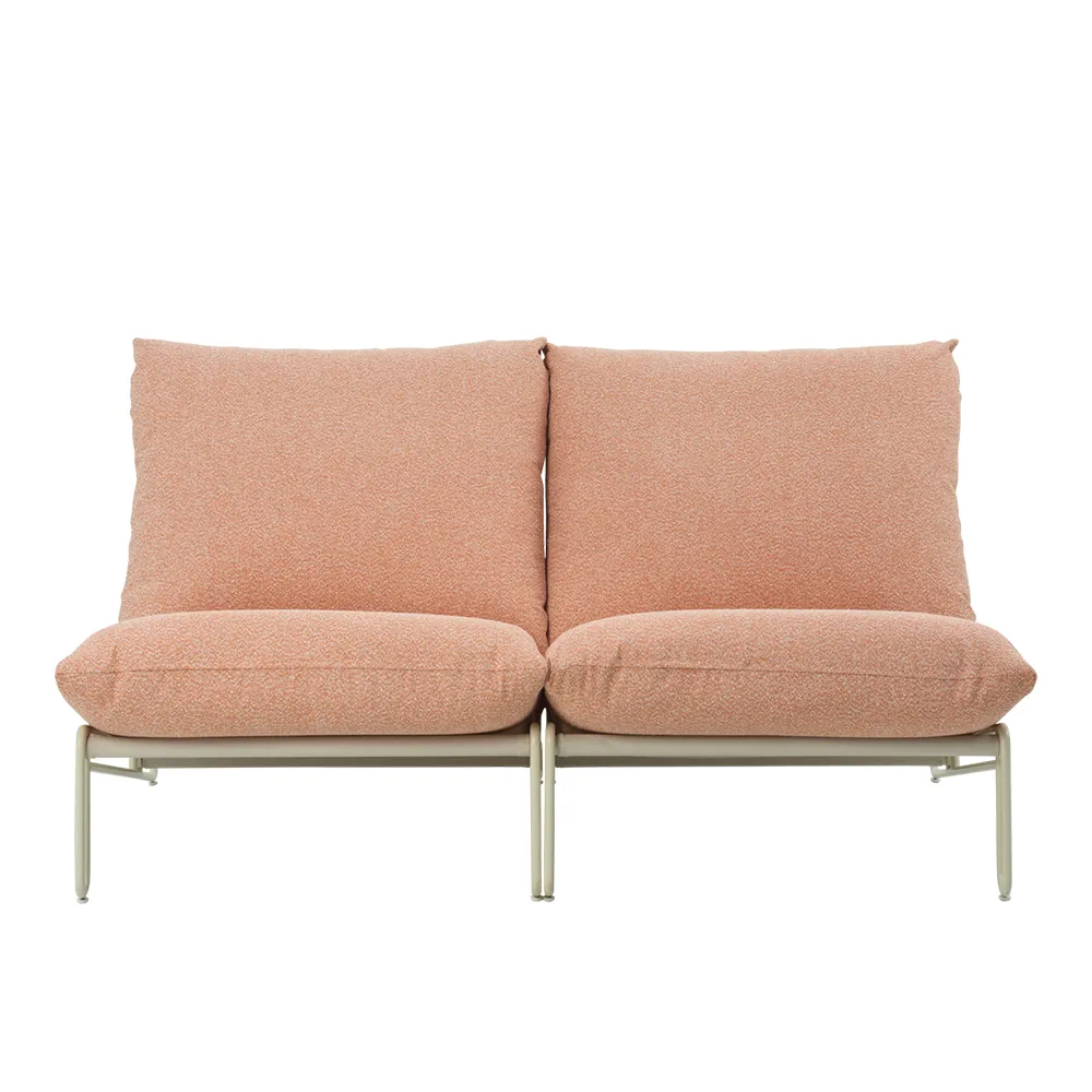 Blixt fåtölj  Pearl white / Teddy orange