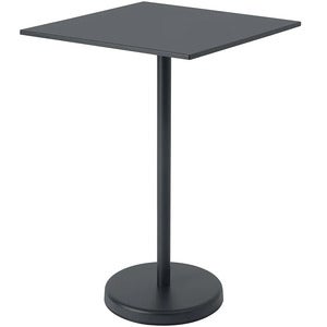 Linear Steel Barbord 70x70 cm Anthracite Black 