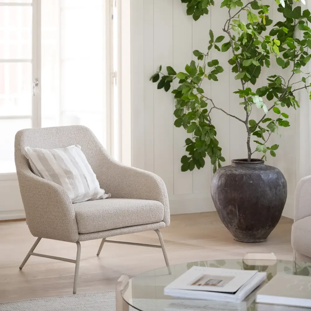 Eldwin fåtölj beige