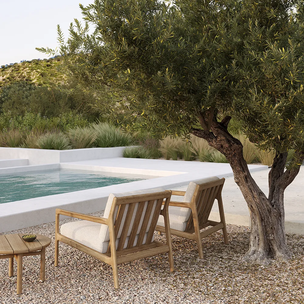 Jack Fåtölj Teak/Off White