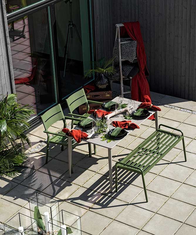 Nimes matbord 78x140  cm antracit 