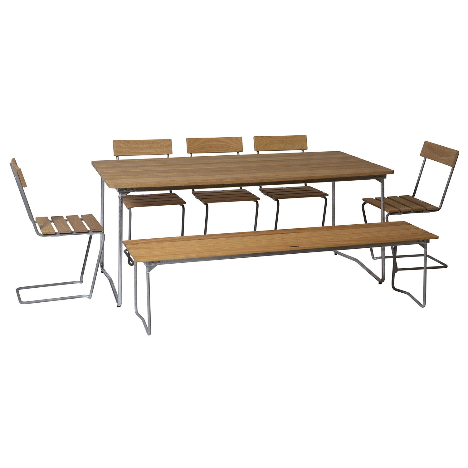 Bord B31 170 Oljad ek / varmförzinkat stativ